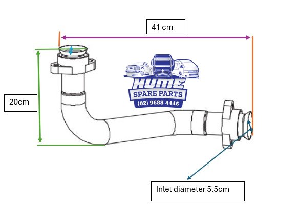EXHAUST ELBOW PIPE FOR MERCEDES ACTROS MP2 & MP3 2003 - 2011.