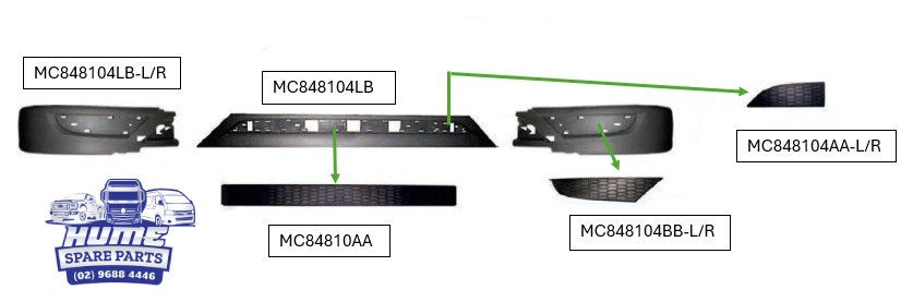 LOWER APRON CENTRE INSERT RHS   FOR MP3  MEGA CAB 2008 - 2011. Secondary image