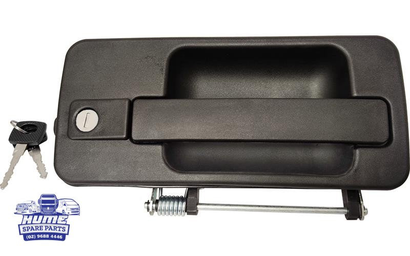 DOOR HANDLE OUTER BLACK RHS WITH BARREL AND KEYS FOR MERCEDES ACTROS MP1, MP2 & MP3 - 1998 - 2011 Main image