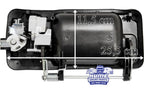 DOOR HANDLE OUTER BLACK RHS WITH BARREL AND KEYS FOR MERCEDES ACTROS MP1, MP2 & MP3 - 1998 - 2011