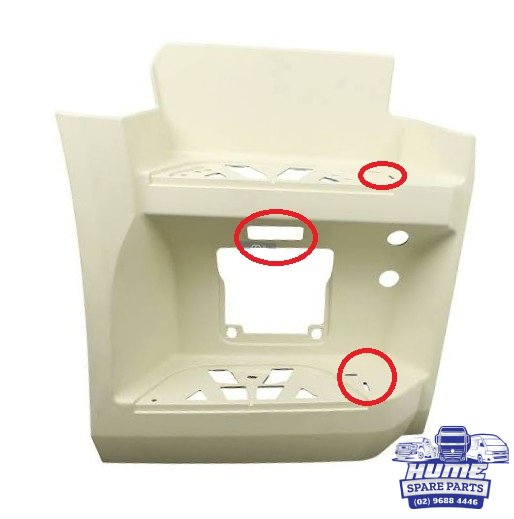 STEP PANEL RHS WITH LAMP HOLE FOR MERCEDES ACTROS MP4 LOW CAB 2012 - ON. Secondary image