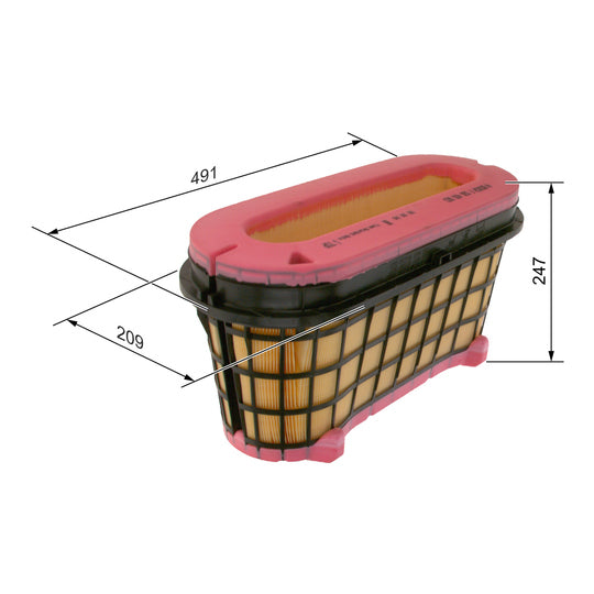 AIR FILTER FOR MERCEDES ACTROS MP4 - 2012 - ON Secondary image