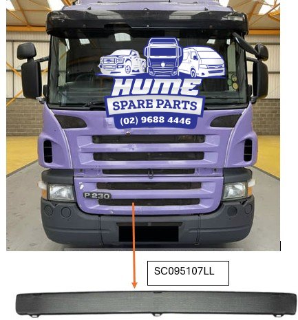 GRILLE LOWER - LOWER MESH FOR SCANIA LOW CAB 2006 - 2010.