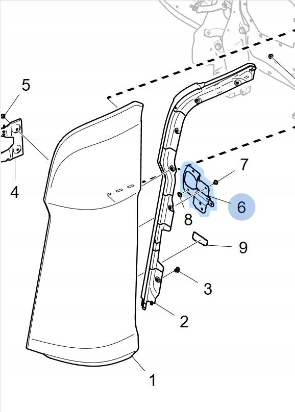 CORNER PANEL SUPPORT BRACKET LHS = RHS FOR SCANIA 2011 - ON.