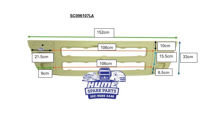 GRILLE LOWER FOR SCANIA G/R CAB 2010 - 2017