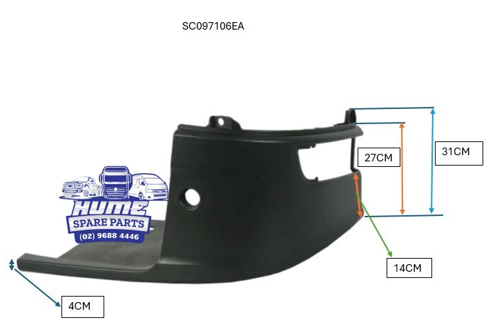 FRONT BAR END RHS FOR SCANIA G/P/R/S CAB 2017 - ON.