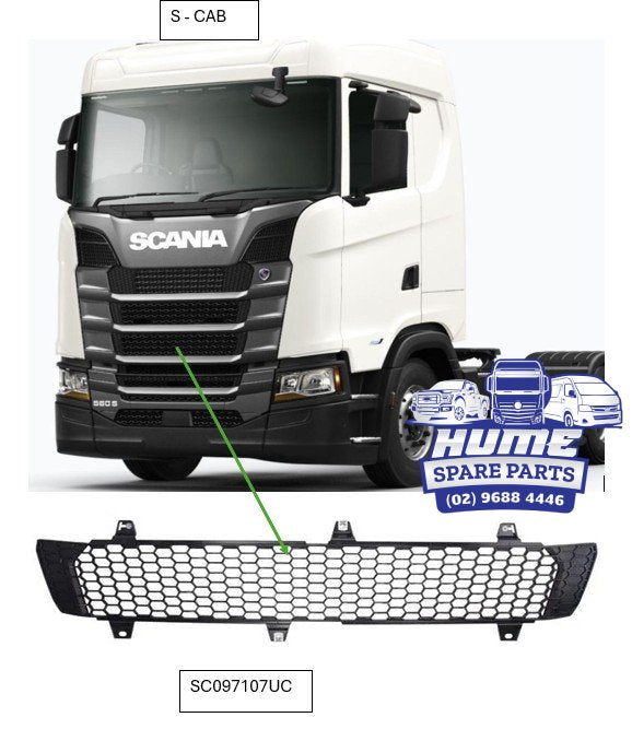 UPPER GRILLE - LOWER FOR SCANIA S CAB 2017 - ON.