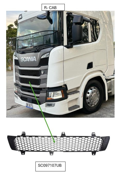 UPPER GRILLE - LOWER FOR SCANIA R CAB 2017 - ON.