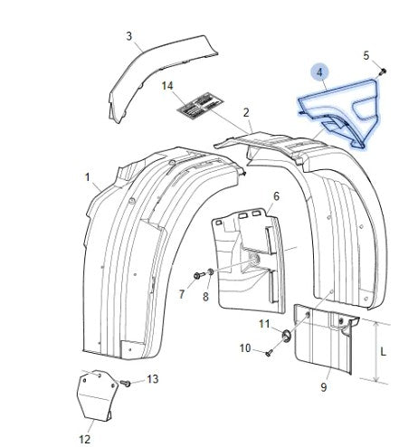 GUARD EXTENSION LHS FRONT FOR SCANIA G/R CAB 1997 - 2011.