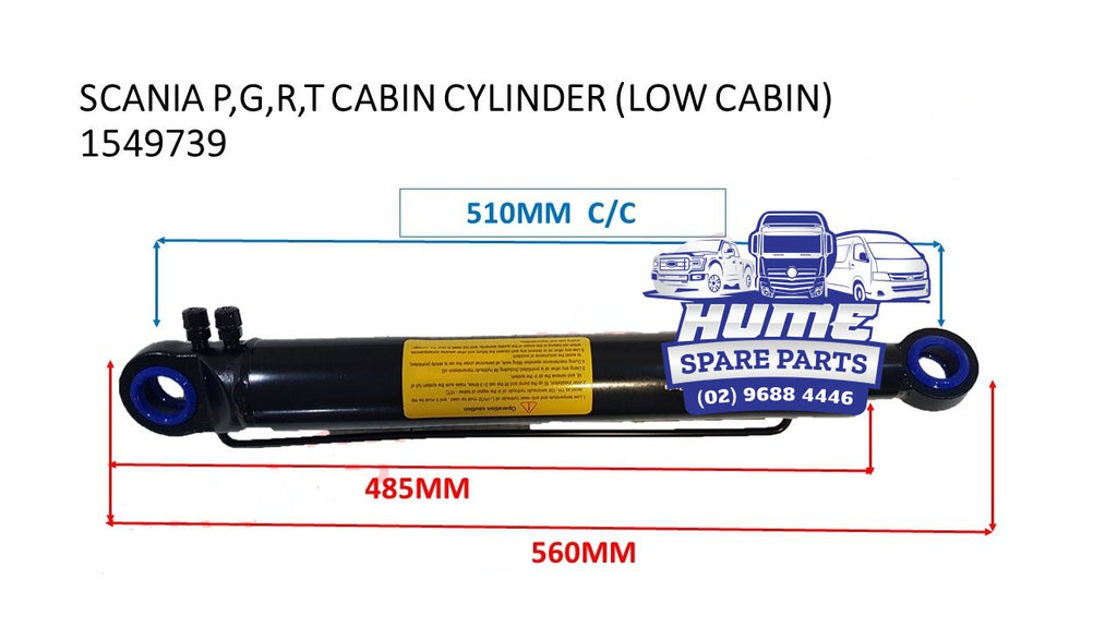 CAB TILT CYLINDER RAM FOR SCANIA  LOW CAB 1997 - 2017.