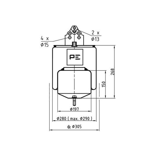AIR SPRING / BAG  REAR SUSPENSION FOR VOLVO FH/FM 1994 - 2020. Secondary image