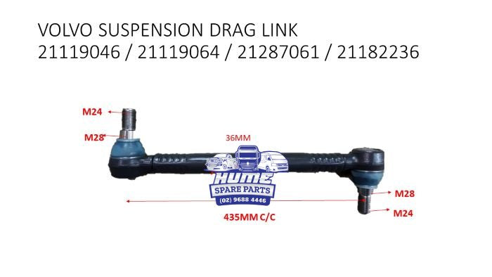STABILIZER BAR FOR VOLVO FH/FM 2003 - 2013. Secondary image