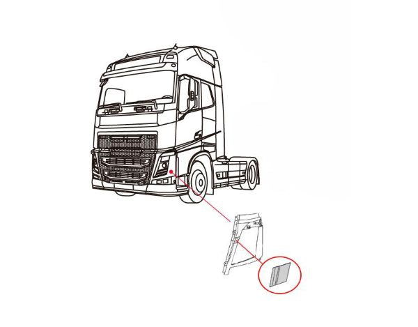 HEAD LIGHT SURROUND BOLT COVER LHS FOR VOLVO FH 2013 - 2020.