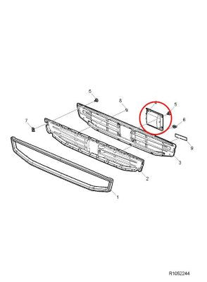 GRILLE LOWER RADAR COVER LHS  FOR VOLVO FH 2013 - 2020.