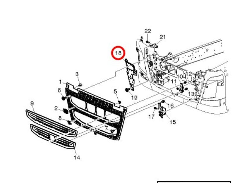 HEAD LIGHT BRACKET RHS FOR VOLVO FH 2013 - 2020. Secondary image